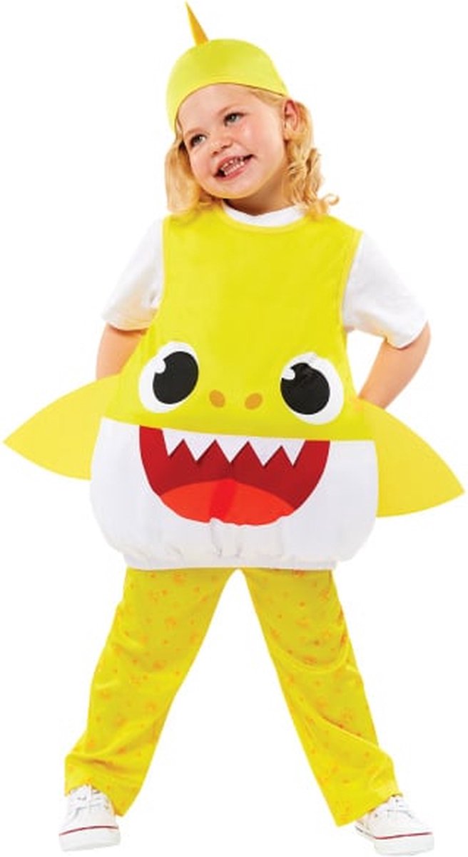 Baby Shark Kostuum Peuter Geel - 2-3 Jaar