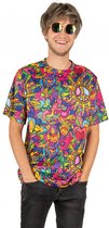 Hippie T-shirt Heren Colorful Dreams - Maat M