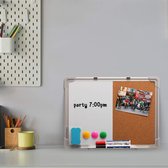 Combinatiebord kurkprikbord met aluminium frame Magnetisch whiteboard Combinatiewhiteboard kurkbord 30 * 40cm