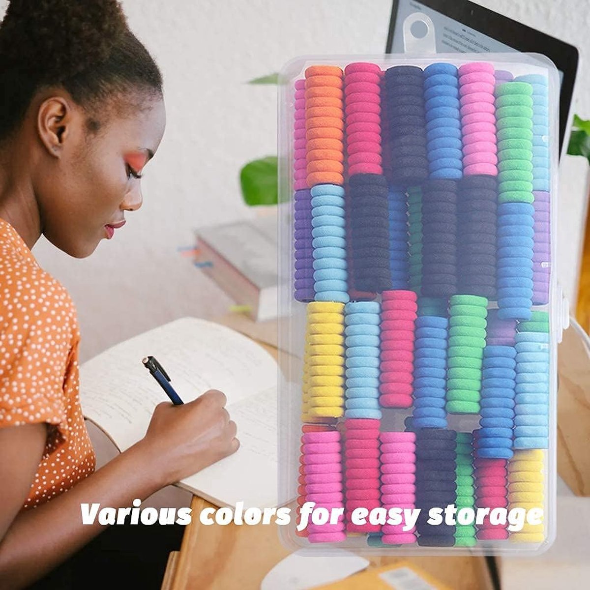 De Ribbel Grip - Pengreep Foam - Comfortabel Schrijven - Paars