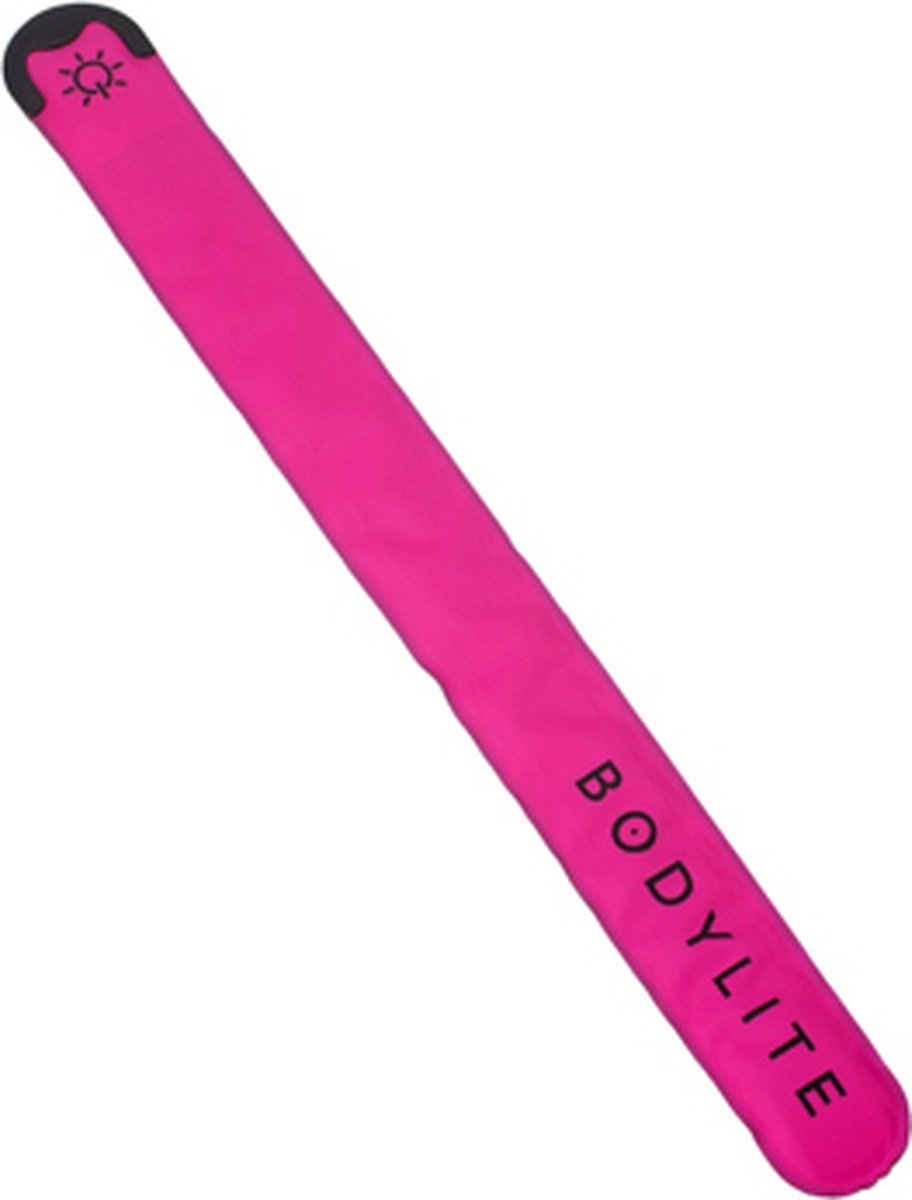 Bodylite LED USB Slapband - reflectieband - hardloopband - roze