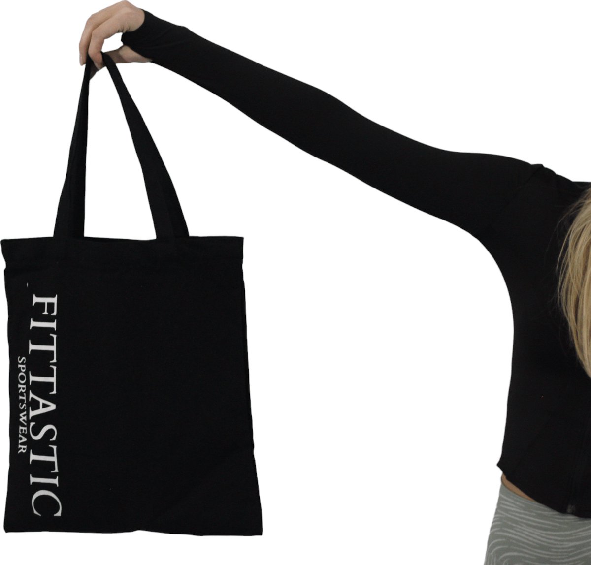 Fittastic Sportswear Totebag 2.0 - Draagtas Katoen - Zwart