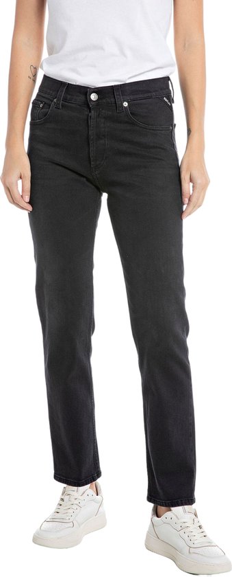 Replay Dames Jeans Broeken MAIJKE STRAIGHT regular/straight Fit Zwart 25W / 30L Volwassenen