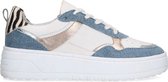 Sacha - Dames - Witte sneakers met denim details - Maat 39