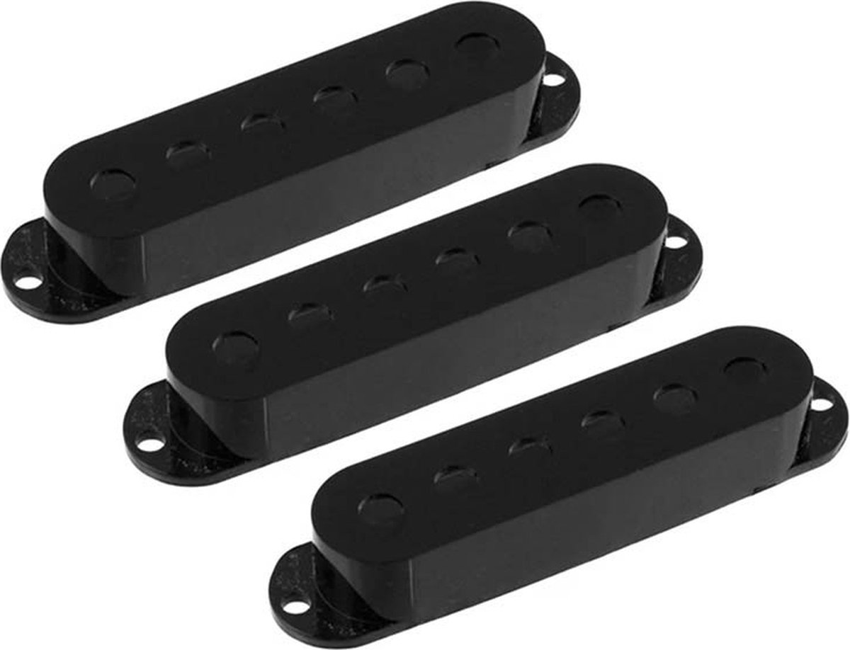 Allparts PC0406023 pickup covers voor Stratocaster®, zwart, 3 stuks
