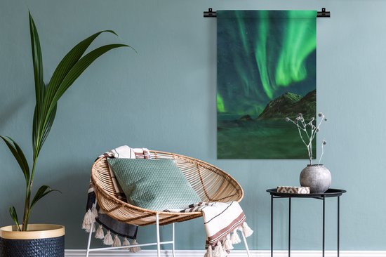 Tapisserie - Aurores boréales - Ciel étoilé - Norvège - 60x90 cm - Tapisserie
