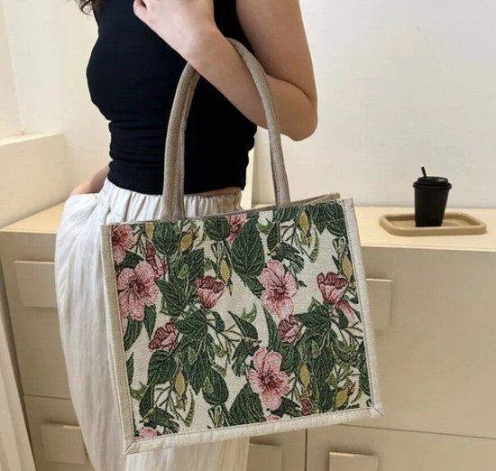 Linen Shoulder Tas Voor Dames Chic Tote Bags Travel Handbags and Purses