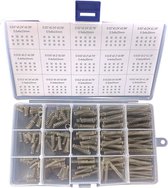 Compressieververen Assortiment Kit, 15 verschillende maten 225 stuks Mini roestvrijstalen veren voor reparaties, 1cm- 3cm lengte, 4-6 mm OD