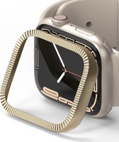 Ringke Bezel Styling voor de Apple Watch Series 7 / 8 / 9 - 41 mm - Matte Curve Gold