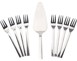 Taartschep met 8 taartvorken - Cake set