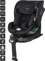BabyGO Prime 360 autostoel - Draaibare i-Size autostoel met isoFix - voor kinderen van 40-125cm - Zwart