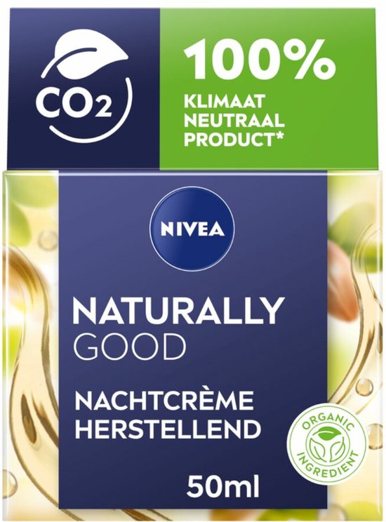 NIVEA Naturally Good Nachtcrème - Met Bio Arganolie - 50 ml - NIVEA