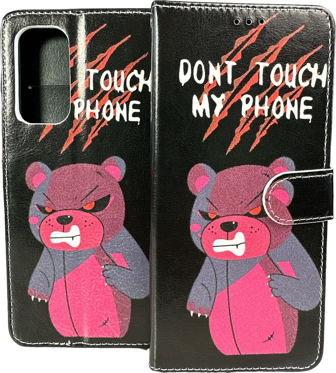 Portemonnee Book Case Hoesje Geschikt voor: Xiaomi 12 - Don't Touch My Phone Print