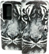 Portemonnee Book Case Hoesje Geschikt voor: Samsung Galaxy A73 5G - Tiger Print