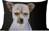 Buitenkussens - Hond - Huisdieren - Portret - 60x40 cm - Weerbestendig