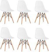 Mima® Eetkamerstoelen set van 6 - Eetkamer Stoelen - Grijs- Keukenstoelen- Wachtkamer stoelen- Modern- Urban- Easy Cleaning