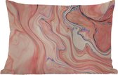 Coussins d'extérieur - Jardin - Marbre rose saumon pastel - 50x30 cm