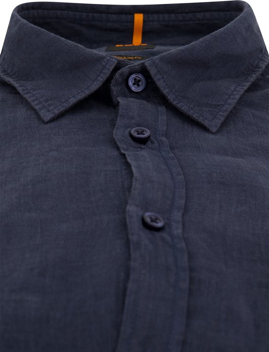 Hugo Boss casual overhemd donkerblauw