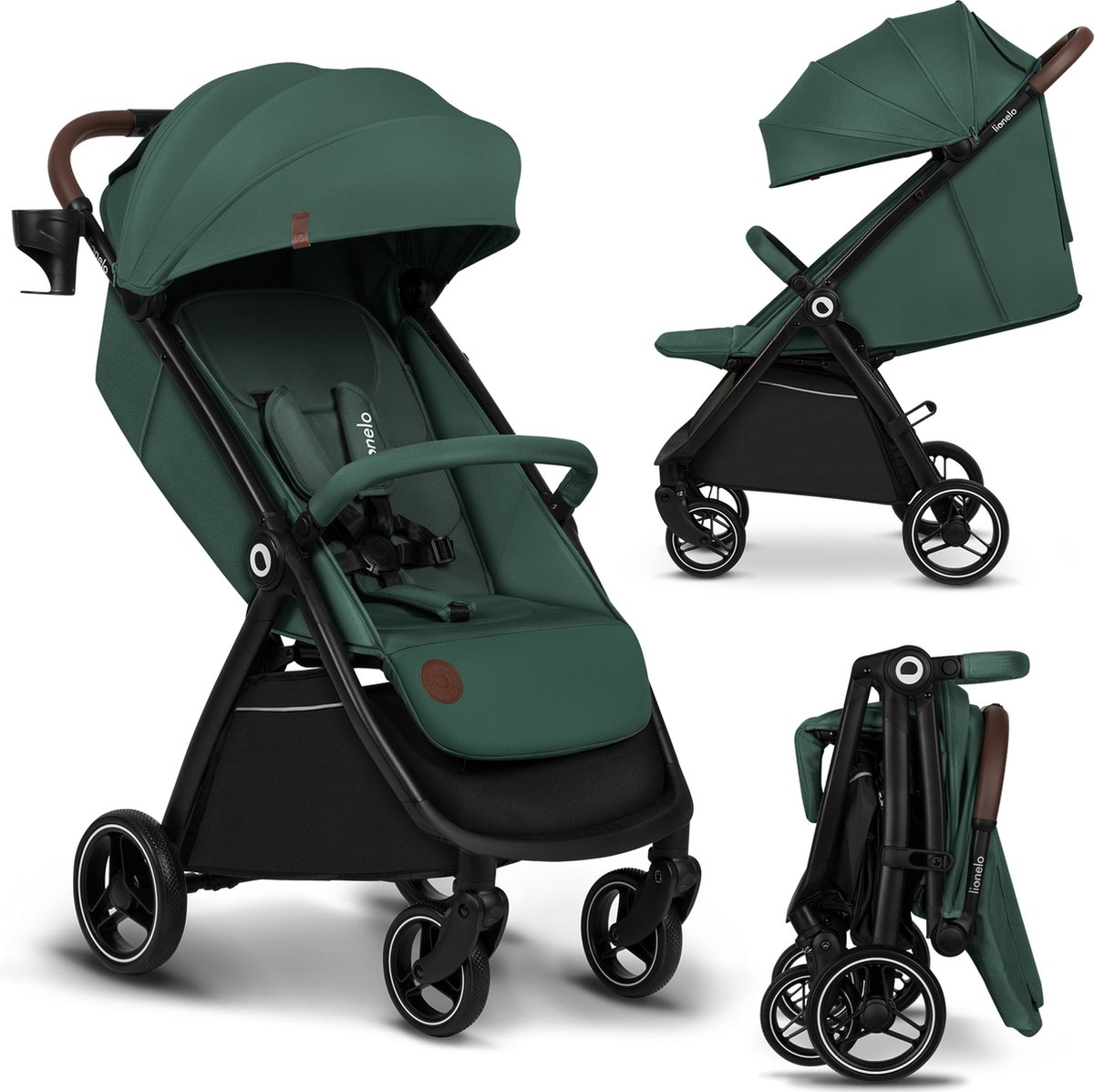 Lionelo Ingrid - Buggy - Kinderwagen tot 22 kg - Grote 360° draaibare Lionelo Ingrid - Buggy - Kinderwagen tot 22 kg - Grote 360° draaibare