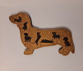 Teckel puzzel - Teckel lovers - Honden puzzel - houten puzzel