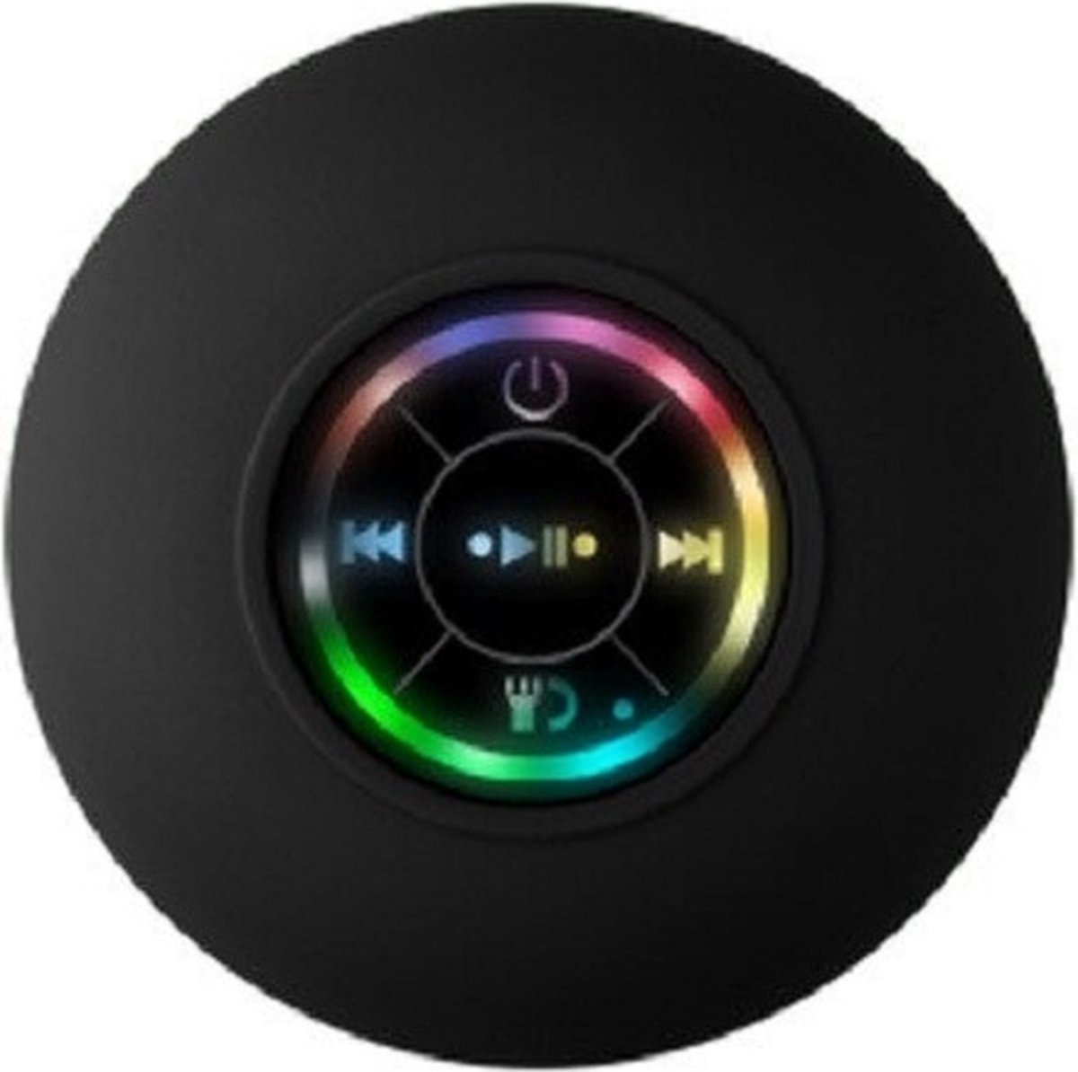 GS Goods douche speaker - Bluetooth Speaker - RGB LED USB - Soundbar Badkamer - Douche Speakers - Muziek - Cadeau - douch - Zwart - GS Goods