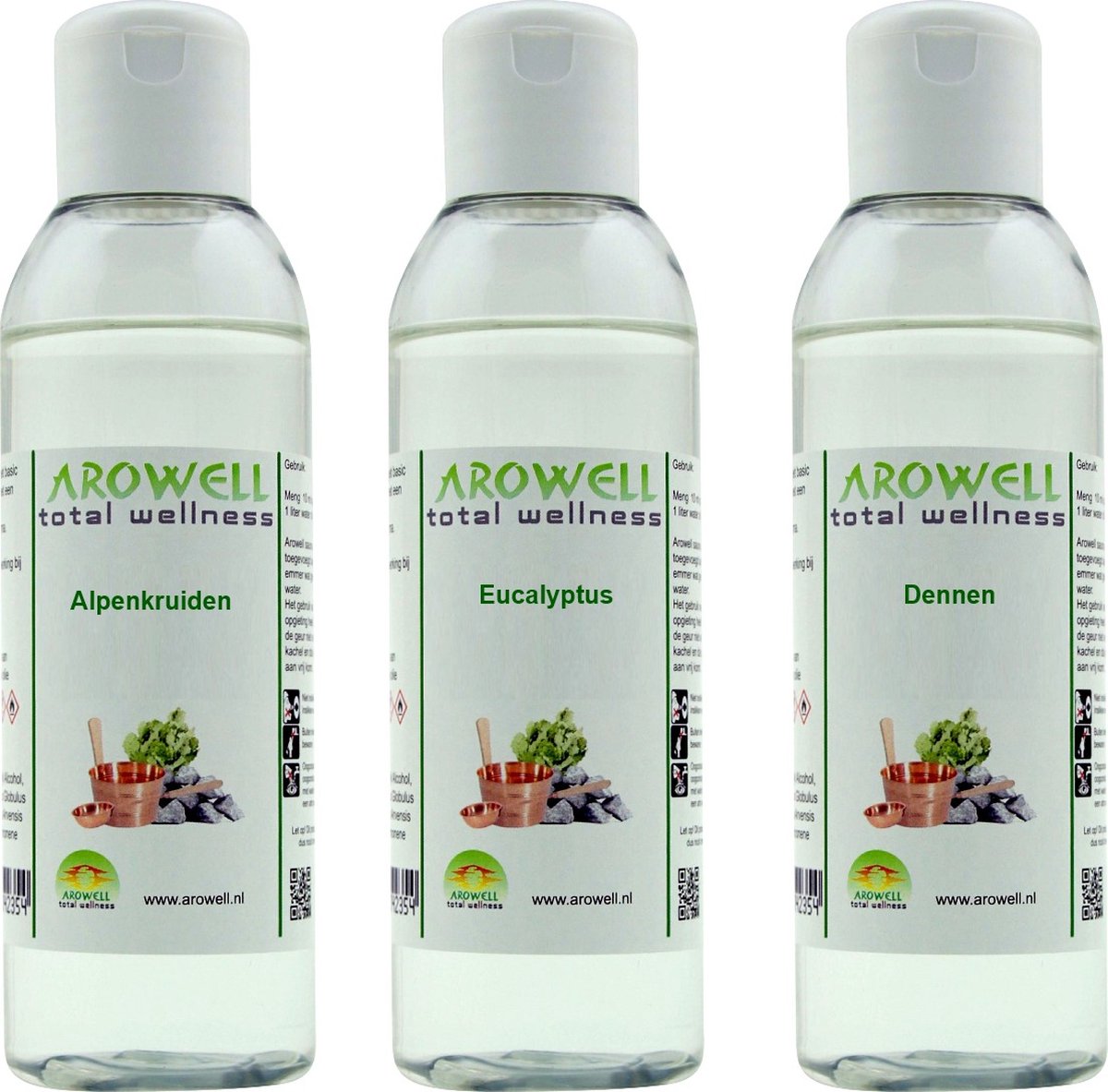 Goedkoopste Arowell - Alpenkruiden Eucalyptus Dennen sauna opgiet saunageur opgietconcentraat - 3x 250 ml
