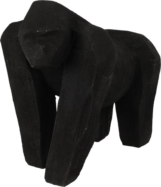 Home&Styling - beeld - gorilla - zwart - 16 cm hoog - woondecoratie beelden en figuren
