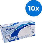 Romed Gants Latex poudrés - Set de 10 boîtes S Romed