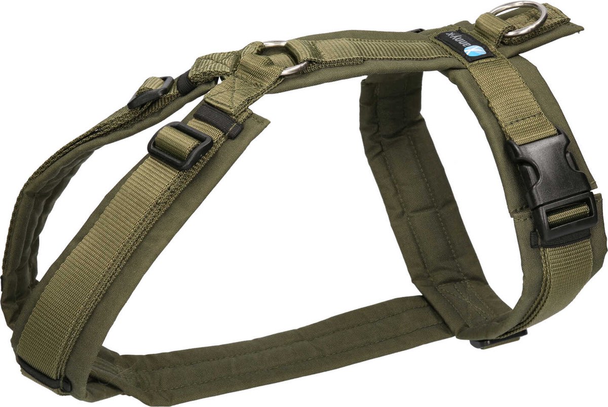Bol.com AnnyX Hondentuig - FUN - Y-tuig - Olijfgroen - maat S - Borstomvang 52-64cm - Gewicht hond 9 -19 kg aanbieding