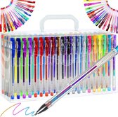 Maaleo Gel Pennenset: 140 Kleurrijke Mogelijkheden - 4 Types kleuren: metallic, glitter, meerkleurig, fluorescerend