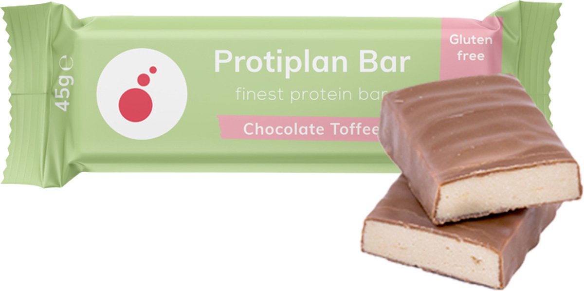 Goedkoopste Protiplan | Finest Protein Bar | Chocolate Toffee | 64 stuks | 64 x 45 gram
