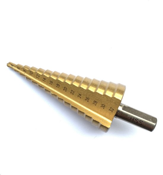 3 stuks stappenboren plaatfrezen met titanium coating