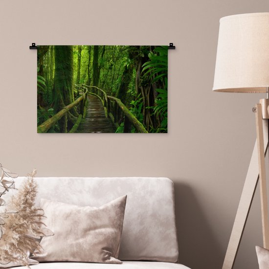Tapisserie - Tapisserie - Jungle - Pont - Mousse - Nature - Tropical - 60x40 cm - Tapisserie