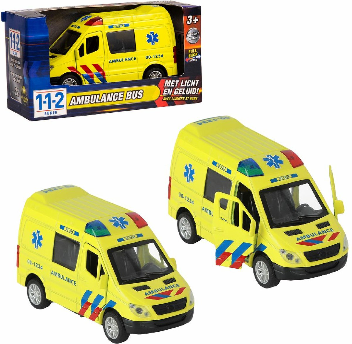 City 112 AMBULANCE BUS 1:34 MET LICHT+GELUID