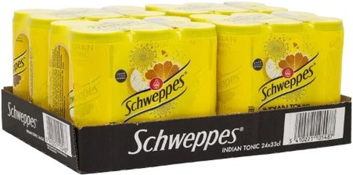 Schweppes Indian Tonic - 24x33cl - frisdrank Tonic - 1 tray van 24 stuks