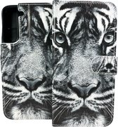 Portemonnee Book Case Hoesje Geschikt voor: Samsung Galaxy S22 - Tiger Print