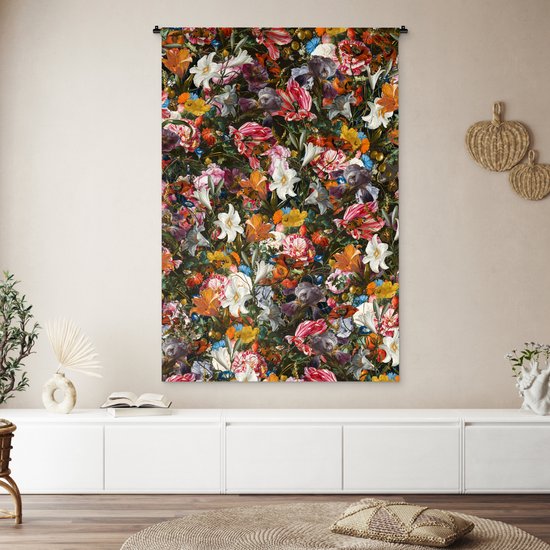 Tapisserie murale - Fleurs - Arc-en-ciel - Art - Maîtres anciens - Tapisserie - Tapisserie - Katoen - Décoration de la maison - 120x180 cm - Chambre - Tissu mural - Tenture murale - Décoration murale - Tapisseries