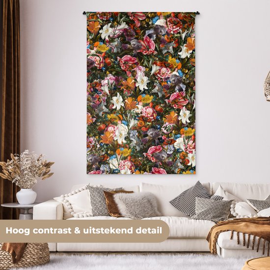 Tapisserie murale - Fleurs - Arc-en-ciel - Art - Maîtres anciens - Tapisserie - Tapisserie - Katoen - Décoration de la maison - 120x180 cm - Chambre - Tissu mural - Tenture murale - Décoration murale - Tapisseries