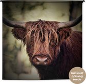 Tapisserie - Tissu mural - Highlander écossais - Lumière - Portrait - 180x180 cm - Tapisserie