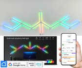 Rgb led strip - Slimme verlichting - 12 Strips - Led wandlamp - Gaming led - Led light - Gaming accesoires - Smart lamp - Game lamp - Game room decoratie - Gaming lamp - Sfeerverlichting binnen - Game kamer decoratie - Neon verlichting