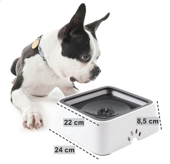 Doufy - Drinkbak hond - 2 LITER - Anti knoei - Waterbak - Anti slobberen - Roadrefresher - Onderweg - Filter optie - Inclusief filter
