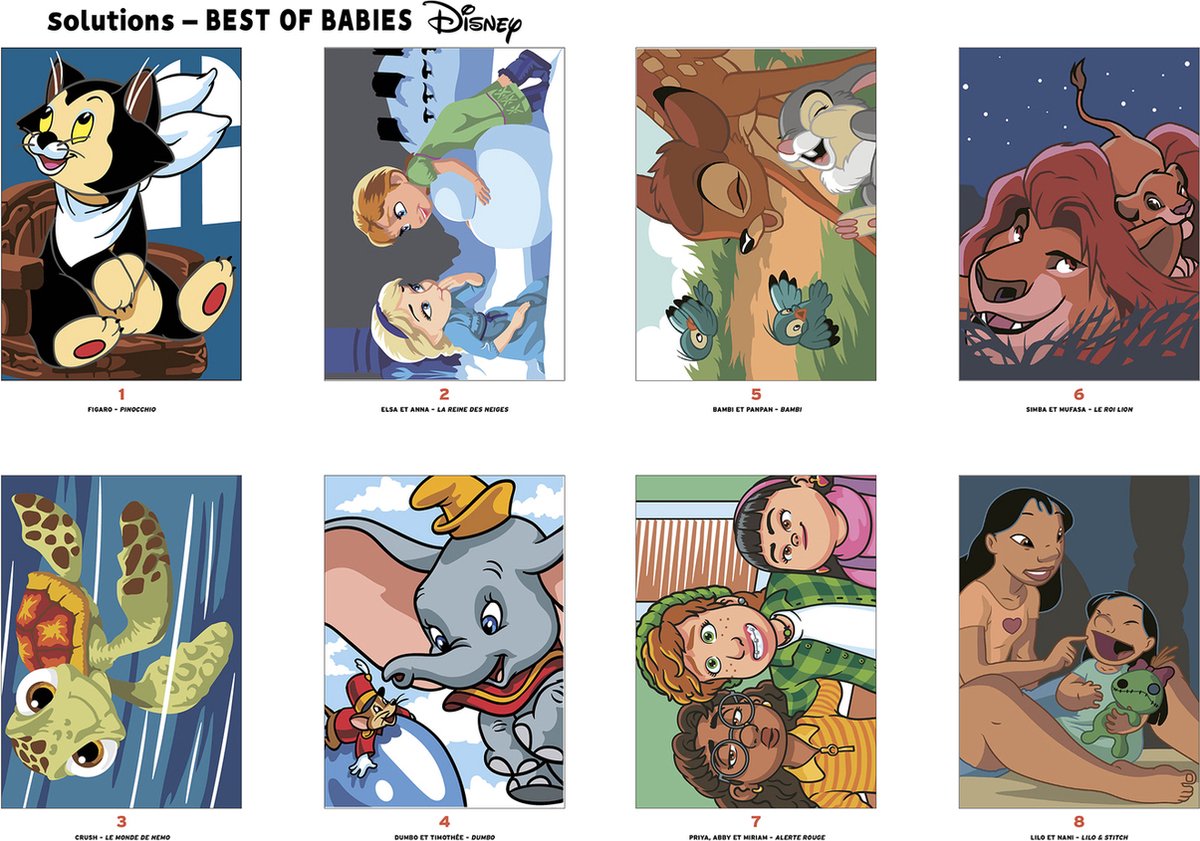 Coloriages Mystères Disney - Best of Babies - Kleuren op nummer
