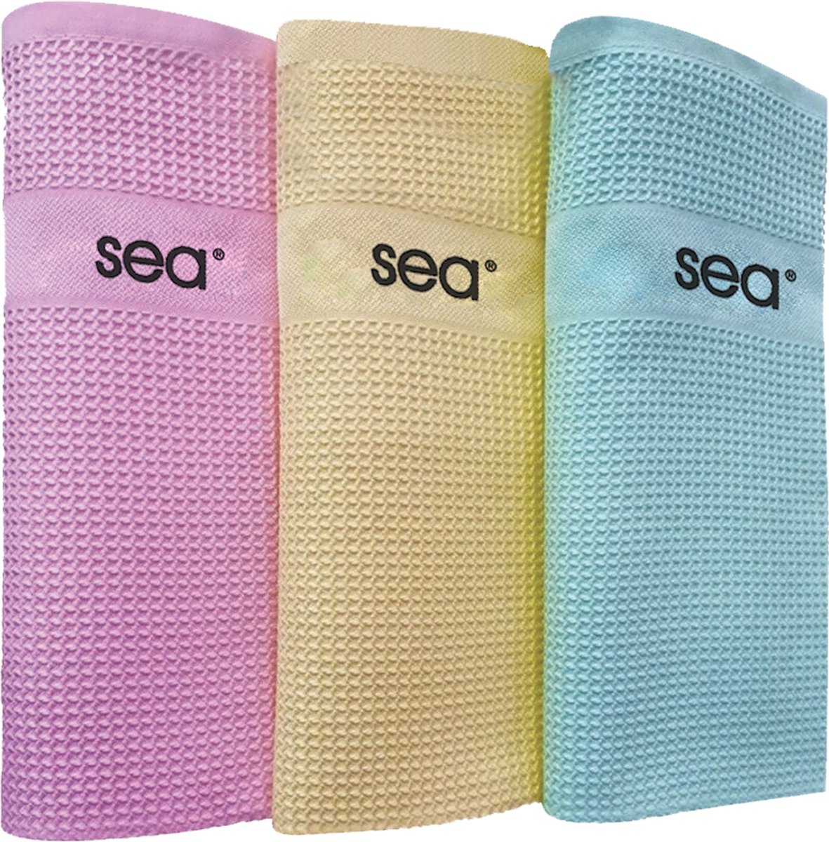 Goedkoopste SEA® | Gele Serie | Microvezeldoekjes | Schoonmaakdoeken | Microvezel | Autodoeken | Microvezeldoeken | Schoonmaakdoekjes | 40x60cm | 3 Stuks