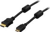 DELTACO HDMI-152 HDMI naar mini HDMI kabel - 1080p - 2 meter