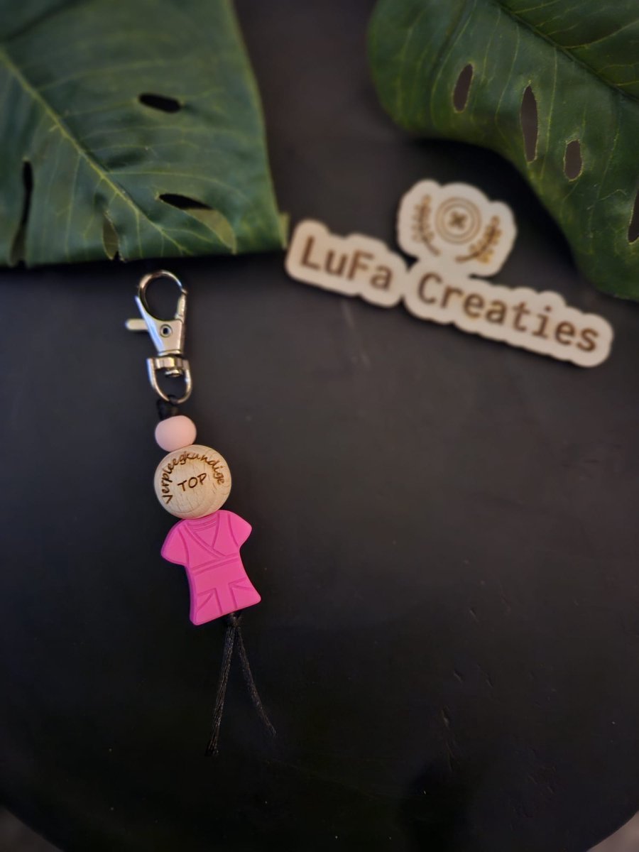 Sleutelhanger Top verpleegkundige (fuchsia)