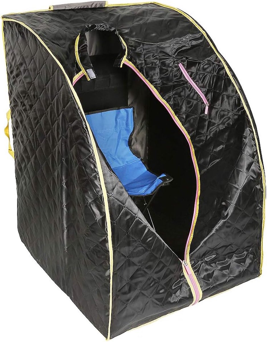Mobiele sauna - Draagbare Sauna - 80x70x98cm - Zwart - Sauna Tent - Sauna - Sauna Tent