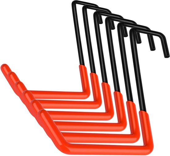 Lot De 10 Crochets De Rangement Muraux Robustes 11,5 Cm X 8,9 Cm - Charge 20 Kg