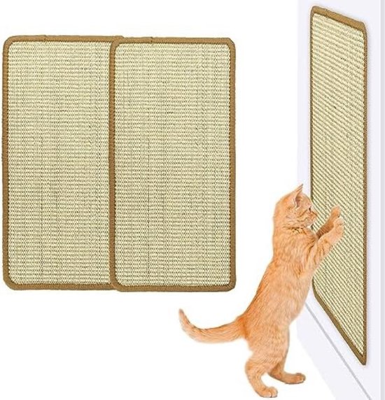 Ovale Sisal Krabplank Voor Katten – 41x31x10 Cm – 2-in-1 Als Loungebed En Krabplek – Antislip En Slijtvast