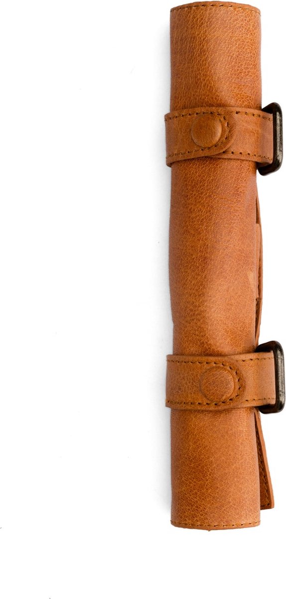 MUUD - Carita C - Luxe lederen tas voor haaknaalden - Whisky