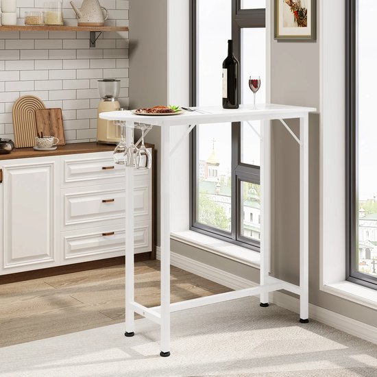 Moderne Zwarte Rechthoekige Bartafel 100/120/140/160/180x30/40x100cm Metalen Frame Hoge Ontbijt Bartafel voor Kleine Ruimte Keuken Woonkamer Pub Koffie Bureau